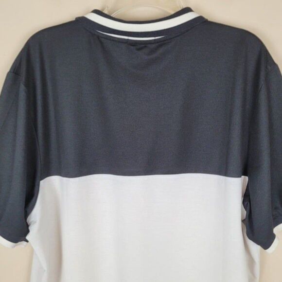 Tasc Performance Size XL Varsity Blocked Pique Polo Short Sleeve Black Bone - Picture 4 of 12